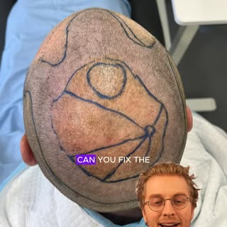 ❓'Can you fix the hairline and crown in one day?' 

➡️ Fixing both depends on the size of the bald a