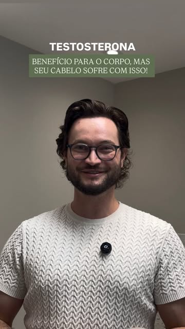 A testosterona pode influenciar a queda de cabelo em pessoas que já possuem predisposição genética à