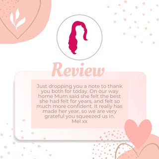 A lovely review from a new client ✨💕