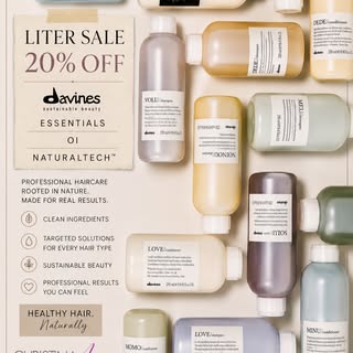 ✨ DAVINES LITER SALE IS HERE! ✨ 🔗 Link in Bio

It’s time to stock up on your favorite luxury hairca