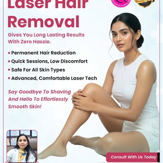 ✨ Say goodbye to shaving hassles and hello to smooth, flawless skin! ✨

Laser Hair Removal gives you