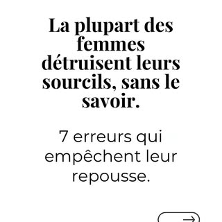 Comment sauver vos sourcils 🤨 avec la reconstruction des poils ? Plus d’infos sur les liens disponi