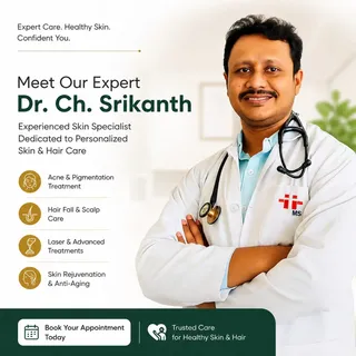 Meet Dr. Ch. Srikanth at Anshu's Skin & Hair Clinic in Nallagandla. With a focus on personalized ski