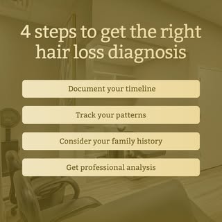 Here are 4 steps to get the right hair loss diagnosis:

1. Document your timeline
When did shedding 