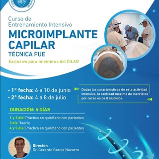 🤩 Les presentamos el exclusivo Entrenamiento Intensivo de Microimplante Capilar de técnica FUE que 