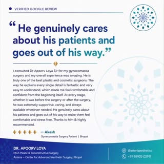 Yet another Review from our Gynaecomastia Patient ! 

#ashta #biaora #sehore #kurawar #gynaecomastia