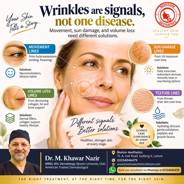 A wrinkle is not just a wrinkle. ✨
It may reflect movement, sun exposure, texture change, or gradual