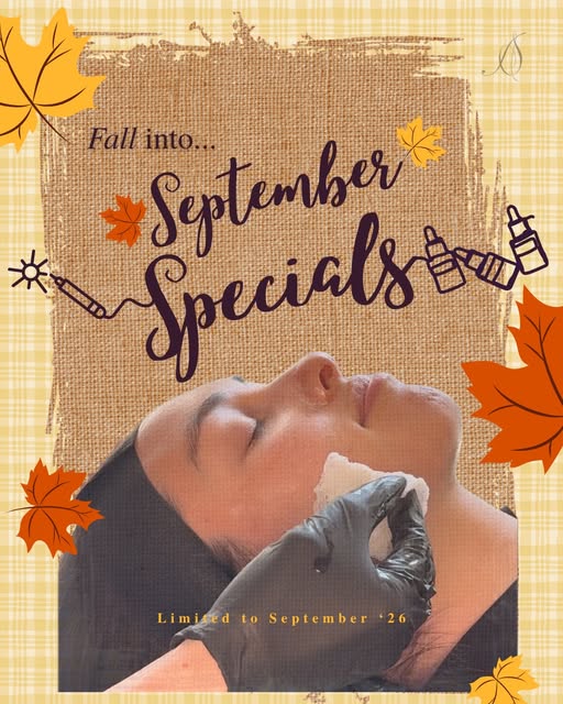 This is your sign to fall in love with our September Specials!

🍂Pico Laser: Buy 6 sessions, get th