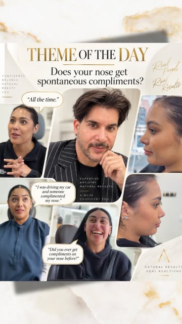 Theme of the day in clinic:
spontaneous compliments after rhinoplasty.

There’s levels to it. Lookin