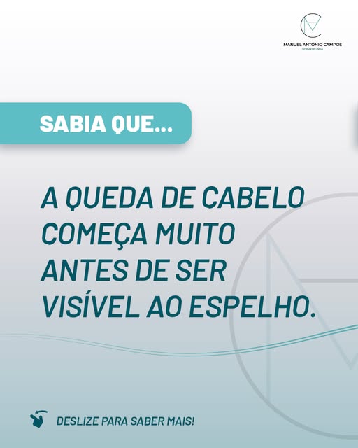 SABIAS QUE... A QUEDA DE CABELO COMEÇA MUITO ANTES DE SER VISÍVEL AO ESPELHO?

O folículo enfraquece