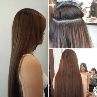 Silky long hair extensions via ring tip extensions. Detailed blog coming soon so subscribe or follow
