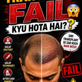 ⚠️Hair Transplant fail hona zaroori nahi... lekin galat decisions uska reason ban sakte hain.

Hair 
