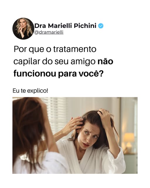 Duas pessoas podem ter exatamente a mesma queixa de “cabelo caindo”, mas precisarem de tratamentos t