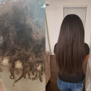 Fall🍁 in love with your hair again 😍 yep this is an actual before and after miraculous isn't it lo