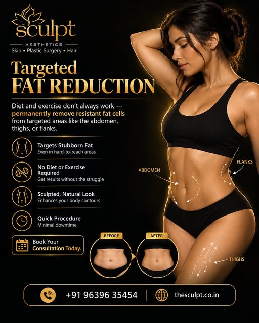 ✨ Targeted Fat Reduction at Sculpt Aesthetics! ✨

Struggling with stubborn fat in areas like the abd