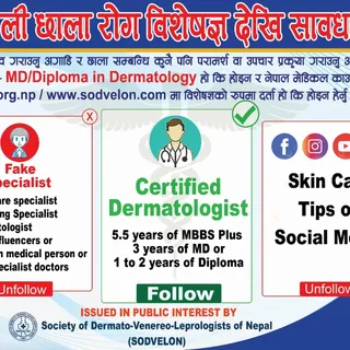 Beware of fake skin specialists !!!
Google research doesn't make anyone a skin specialist, you need 