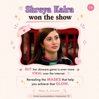 ✨ Shreya Kalra absolutely nailed the skincare game! 💖

Her glowing skin had everybody talking, so h
