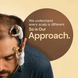 Your scalp is unique.

So why settle for standard solutions?

At our clinic, care begins with unders