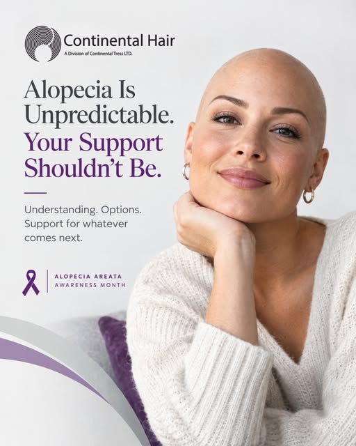 💜 With alopecia areata, one of the hardest parts can be not knowing what comes next.

Hair may fall