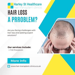Struggling with hair loss? 🧑‍🦲 Look no further! Harley Street Healthcare has your solution. Let's 