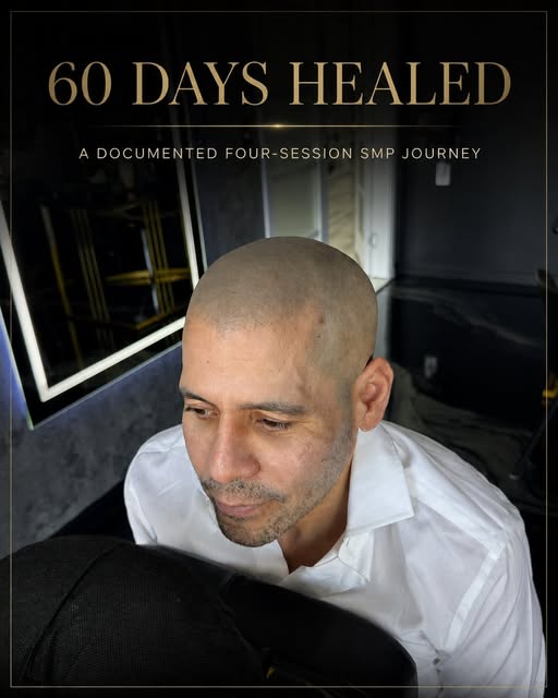 Rafael’s result was photographed 60 days after his fourth and final scalp micropigmentation session.