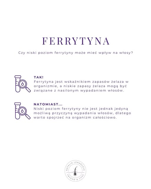 Ferrytyna a włosy - dlaczego warto o niej pamiętać? 🩸

Ferrytyna jest białkiem, które odzwierciedla