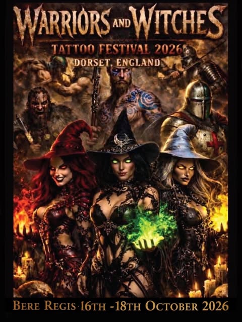 Come and join us at the Warriors and Witches tattoo festival where I’ll be doing live demos.