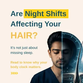 Night shifts don’t just affect your sleep—they can affect your hair health too. 🌙

Irregular sleep 