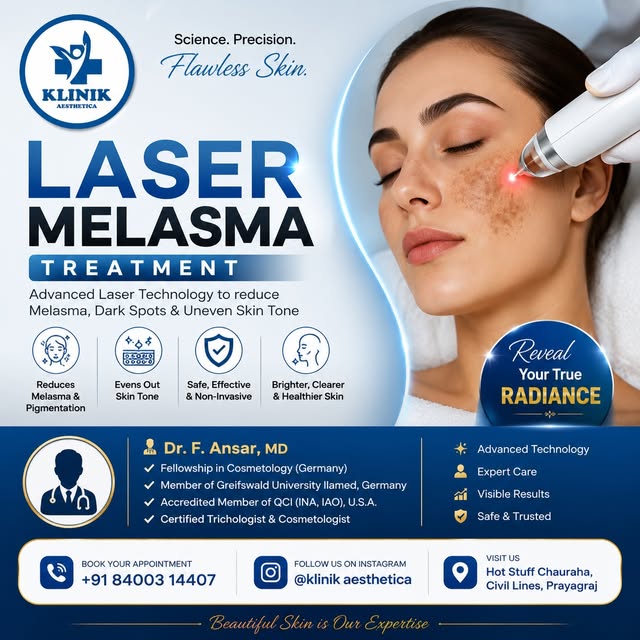 Melasma ko karein targeted care ke saath! ✨

Laser Melasma Treatment helps improve the appearance of