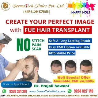 Now hair transplant is in your budget at Andheri West Mumbai Call now