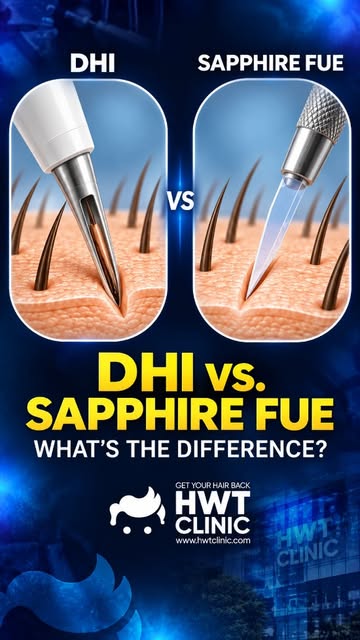 🔬 DHI or Sapphire FUE? The key difference is how the grafts are implanted.

✨ At HWT Clinic, we cre