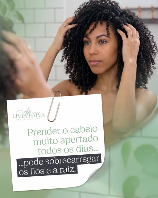 Rabo de cavalo muito apertado, tranças tensionadas e penteados que puxam sempre os mesmos pontos pod
