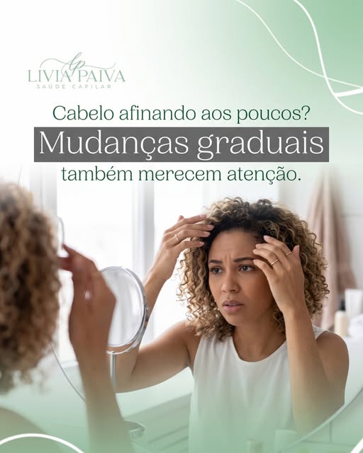 Nem toda perda de densidade começa com tufos de cabelo caindo. Em muitos casos, a mudança é silencio