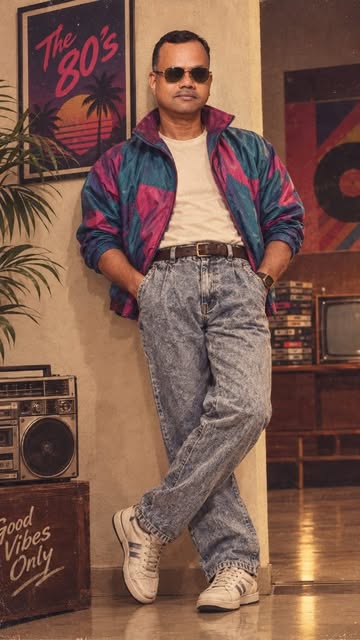 80s vibes, timeless charm. ✨

Some trends come back…
but the attitude never goes out of style. 😎
Se