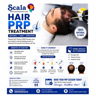 ✨ Stronger Hair Starts Here! ✨

Say goodbye to excessive hair fall with Hair PRP Treatment at Scala 