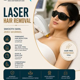 ✨ Smooth Skin Starts with Advanced Laser Hair Removal 
Say goodbye to unwanted hair with safe, effec