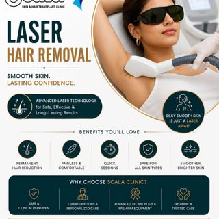 ✨ Hair-Free Skin. Hassle-Free Confidence. 
Experience painless, advanced laser hair removal designed