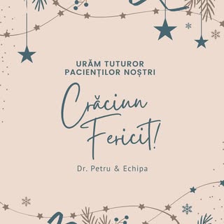 🎄✨ Urăm tuturor pacienților noștri minunați un Crăciun fericit! Fie ca sărbătorile să vă fie pline 