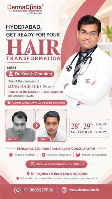 𝐃𝐫. 𝐊𝐚𝐯𝐢𝐬𝐡 𝐂𝐡𝐨𝐮𝐡𝐚𝐧, a Hair Transplantation Expert and one of 𝐩𝐢𝐨𝐧𝐞𝐞𝐫 𝐨𝐟 𝐋𝐨