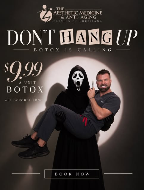 📞 DON’T HANG UP… BOTOX IS CALLING! 👻💉
Our $9.99/unit Botox Event is here — and we’re keeping it g
