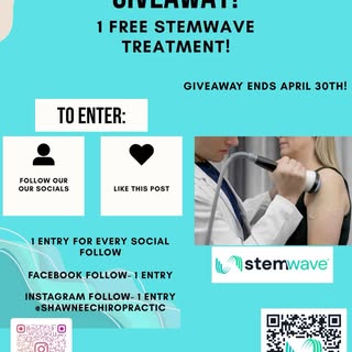 🎉🎉GIVEAWAY TIME!🎉🎉
Enter to win a FREE Stemwave Treatment at Shawnee Chiropractic!

Here’s how t