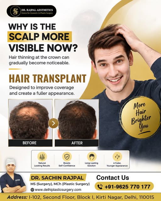 Noticing more scalp visibility at the crown can be a sign of gradual hair thinning. Hair transplanta