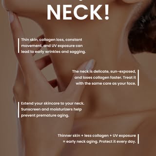 Your skincare routine shouldn't stop at your jawline. ✨ The neck is one of the first areas to show s
