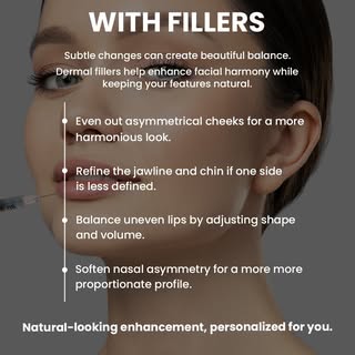 ✨ Small changes. Beautiful balance.

Dermal fillers can subtly enhance facial symmetry and harmony w