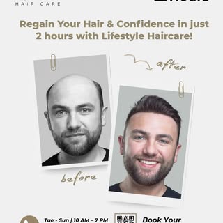 The Real Transformation Starts Here at Lifestyle Haircare ✨

Regain your hair & confidence in just 2