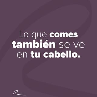 Lo que comes sí influye en la salud de tu cabello. 🥗✨ Una alimentación equilibrada aporta los nutri