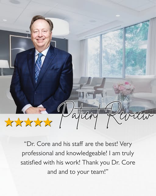 A 5 star review from a happy patient of Dr. Grady Core at Core Plastic Surgery ⭐️

Call or text our 