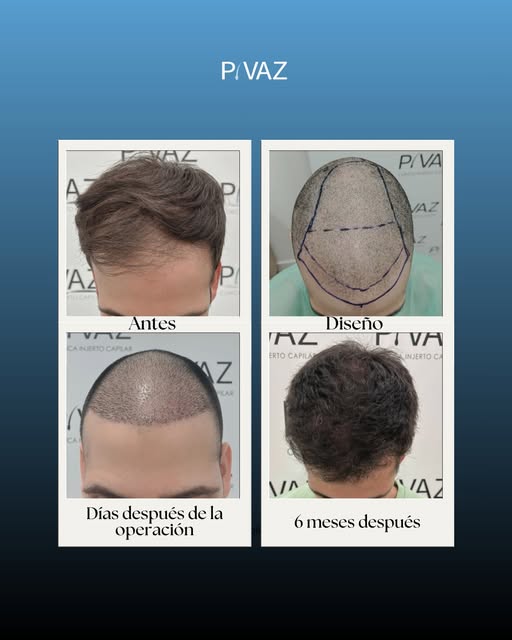 6 meses después, la zona frontal ya muestra una evolución evidente. ✨

La nueva línea capilar ha ido