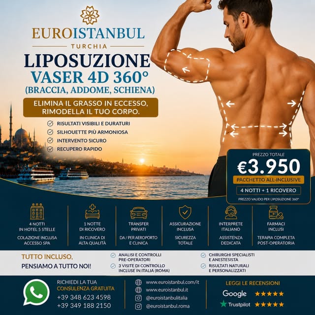 🔥 LIPOSUZIONE VASER 4D 360° A ISTANBUL

Un trattamento pensato per rimodellare la silhouette e defi