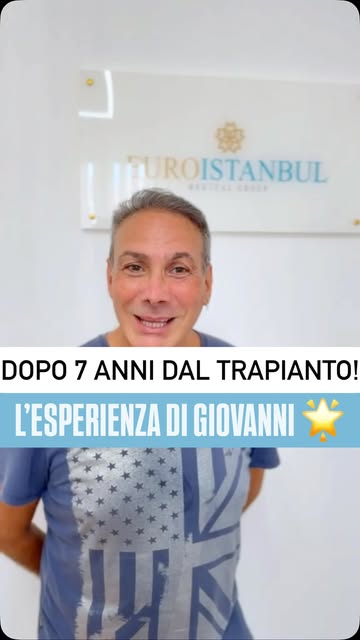 ⭐ LA STORIA DI GIOVANNI: QUASI 7 ANNI DOPO IL TRAPIANTO!

Giovanni ha scelto Euro Istanbul sede di I